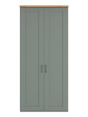 Wiemann Sage Green Truro Double Wood Semi Fitted Wardrobe - Image 3 of 4