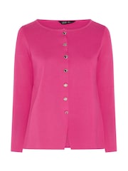 Yours Curve Pink Limited Compacted Knitted Cardigan - Image 5 of 7