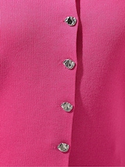 Yours Curve Pink Limited Compacted Knitted Cardigan - Image 7 of 7