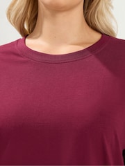 Yours Curve Red Oversized Long Sleeve Top - Image 4 of 6