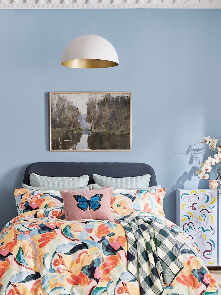 Ted Baker Blue Abstract Art Oxford Pillowcase - Image 1 of 3