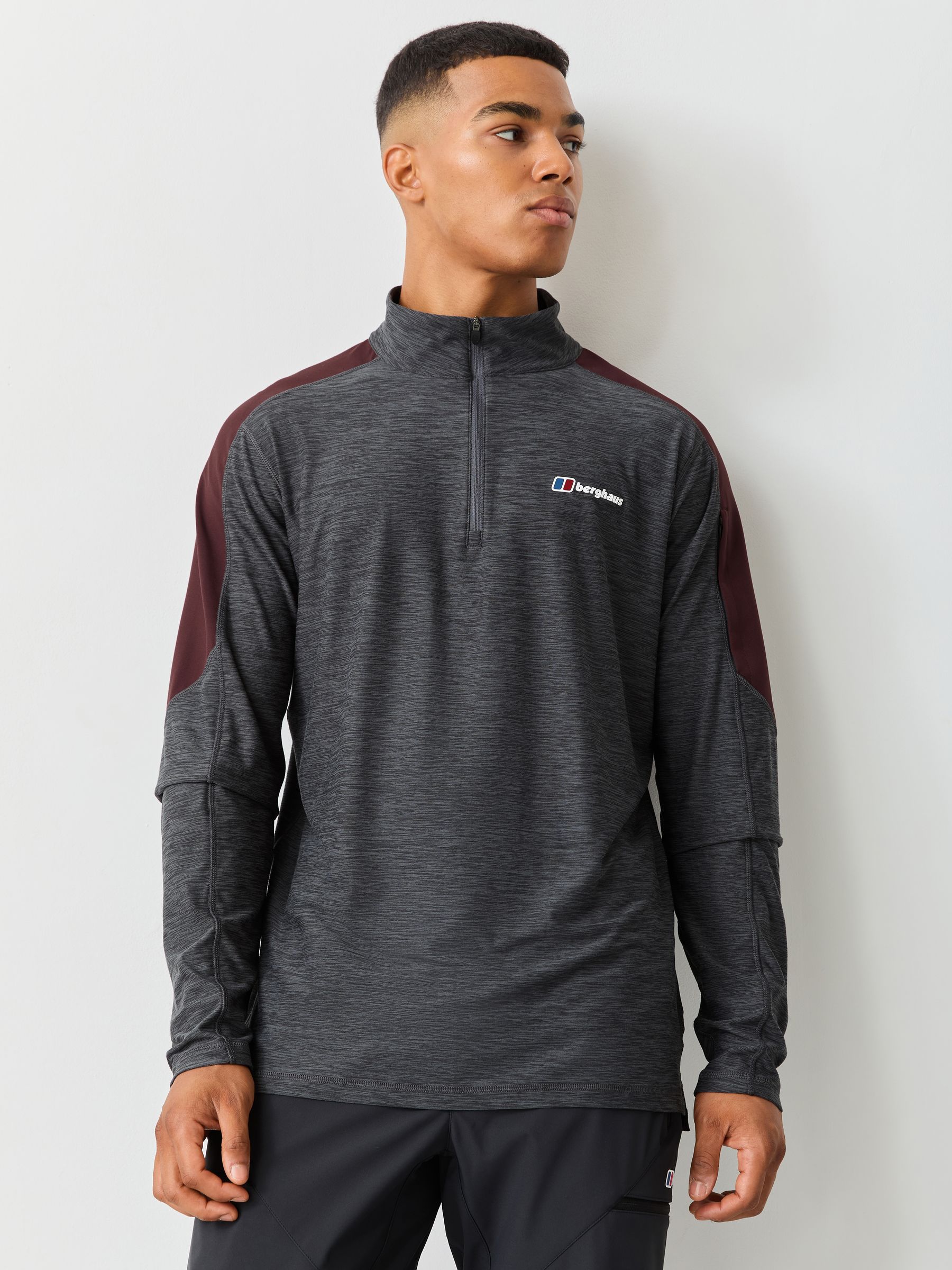 Berghaus Men's Black Farndale Long Sleeve Tech T-Shirt
