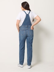 Long Tall Sally Blue Maternity Skinny Fit Dungarees - Image 3 of 6