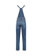 Long Tall Sally Blue Maternity Skinny Fit Dungarees - Image 6 of 6