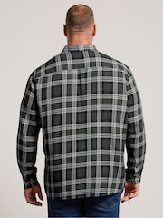 Verde - Camisa de Manga larga a cuadros BadRhino Big & Tall - Imagen 3 de 6