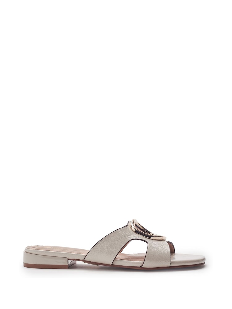 Moda in Pelle White Liarra Cut-Out Detail Block Heel Sandals - Image 1 of 4 Moda in Pelle White Liarra Cut-Out Detail Block Heel Sandals - Image 1 of 4