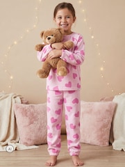Harry Bear Pink Heart Fleece Pyjamas - Image 3 of 7