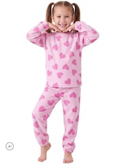 Harry Bear Pink Heart Fleece Pyjamas - Image 5 of 7