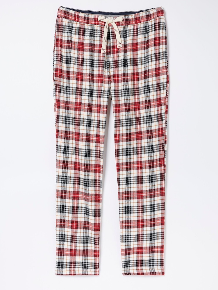 FatFace Natural Argyll Checked Pyjama Trousers - Image 4 of 4
