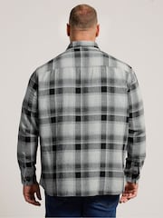 Negro - Camisa de Manga larga a cuadros BadRhino Big & Tall - Imagen 3 de 6