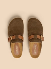 White Stuff Green Myrtle Suede Slip-On Mules - Image 2 of 4