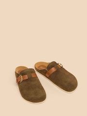 White Stuff Green Myrtle Suede Slip-On Mules - Image 3 of 4
