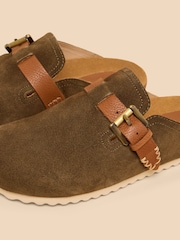 White Stuff Green Myrtle Suede Slip-On Mules - Image 4 of 4