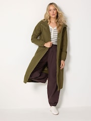 Long Tall Sally Green Waterproof Longline Jacket - Image 1 of 6
