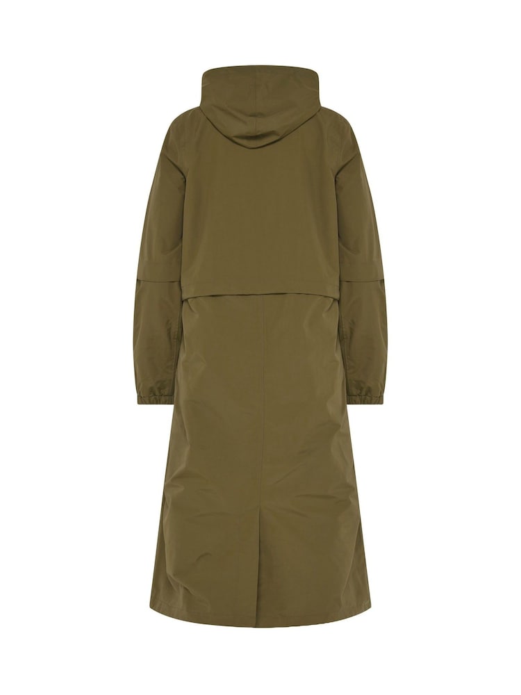 Long Tall Sally Green Waterproof Longline Jacket - Image 6 of 6 Long Tall Sally Green Waterproof Longline Jacket - Image 6 of 6
