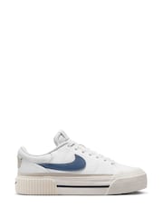 Nike White Court Legacy Lift Platform Trainers - Image 1 of 15