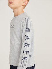 Baker by Ted Baker Long Sleeve Logo 100% Cotton T-Shirt - Image 2 of 7