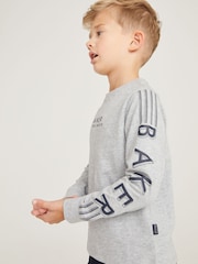 Baker by Ted Baker Long Sleeve Logo 100% Cotton T-Shirt - Image 3 of 7