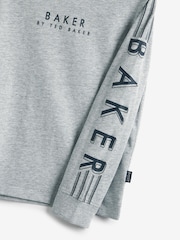 Baker by Ted Baker Long Sleeve Logo 100% Cotton T-Shirt - Image 7 of 7