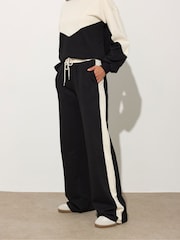 Long Tall Sally Black Contrast Stripe Joggers - Image 3 of 5