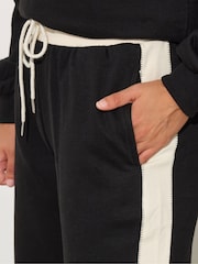 Long Tall Sally Black Contrast Stripe Joggers - Image 4 of 5