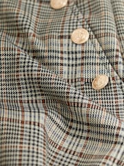 Neutral Checkered Ponte Button Wide Leg Trousers - Image 3 of 7