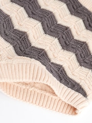 Tan/ Monochrome Zig Zag Stripe Baby Knitted Crochet 100% Cotton Top And Shorts Set (0mths-2yrs) - Image 7 of 9