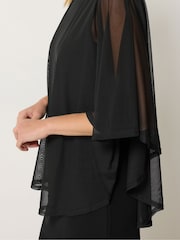 M&Co Black Mesh Cape Dress - Image 4 of 6