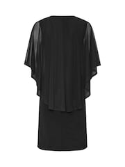 M&Co Black Mesh Cape Dress - Image 6 of 6