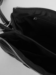 Black Weave Multi Compartment Cross-Body Bag - Image 7 of 7