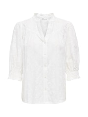 ONLY White 3/4 Sleeve All Over Embroidery Blouse - Image 4 of 6