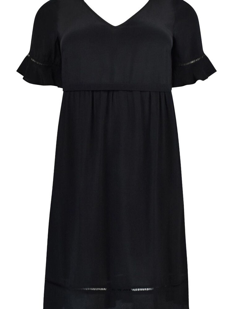 Live Unlimited Curve Ladder Trim Sleeve Black Dress - Image 4 of 4