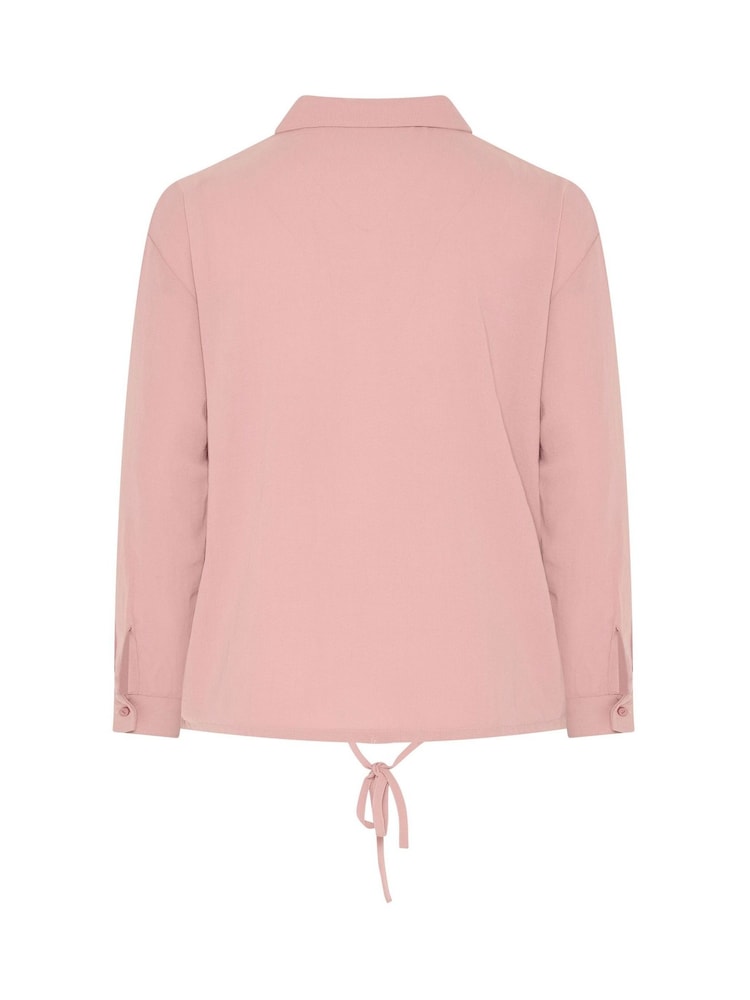 Yours Curve Pink Utility Bubble Hem Shirt - Image 6 of 6 Yours Curve Pink Utility Bubble Hem Shirt - Image 6 of 6