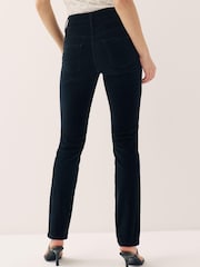 Schwarz - Slim-Fit-Jeans aus Cord für Lift, Style und Form - Bild 3 von 7