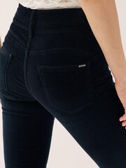 Schwarz - Slim-Fit-Jeans aus Cord für Lift, Style und Form - Bild 5 von 7