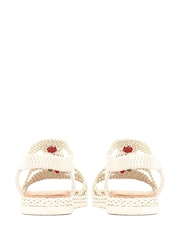 Bellissimo Slingback Strappy White Sandals - Image 3 of 5