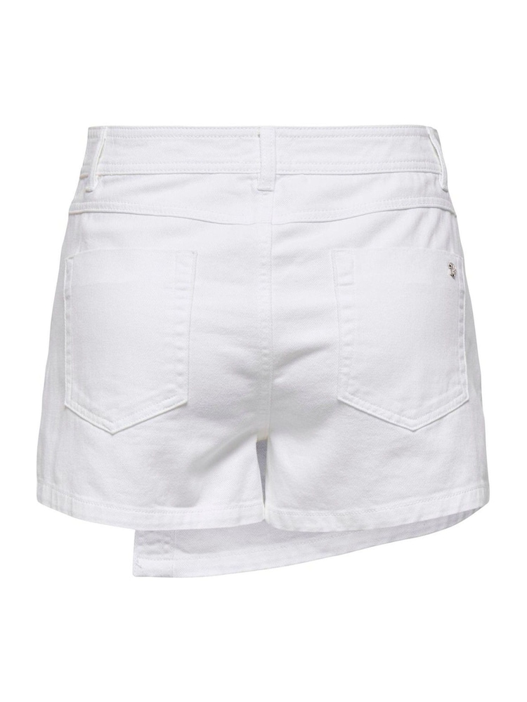 ONLY White Mini Denim Wrap Skort - Image 6 of 6 ONLY White Mini Denim Wrap Skort - Image 6 of 6