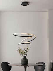 Gallery Home Black Delta Ceiling Pendant Light - Image 3 of 8