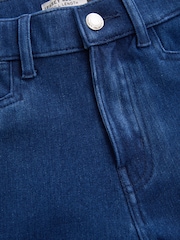 Dark Blue Fly Fasten Jersey Denim Leggings - Image 5 of 5