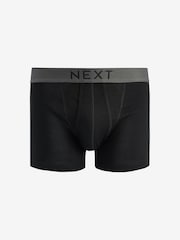 Noir - Paquet de 4 - A-Front Pure 100% Coton Boxer - Image 2 de 4