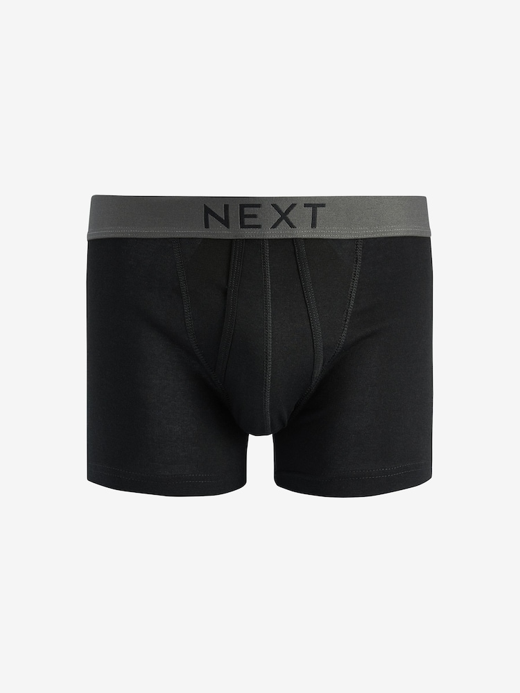 Noir - Paquet de 4 - A-Front Pure 100% Coton Boxer - Image 2 de 4
