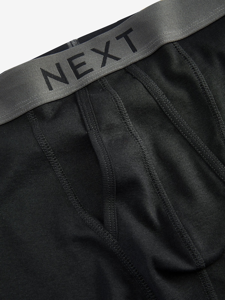 Noir - Paquet de 4 - A-Front Pure 100% Coton Boxer - Image 4 de 4