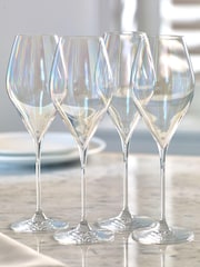 Paris Iridescent Lustre Set of 4 White Wine Glasses - Image 2 of 3