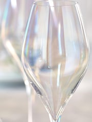 Paris Iridescent Lustre Set of 4 White Wine Glasses - Image 3 of 3