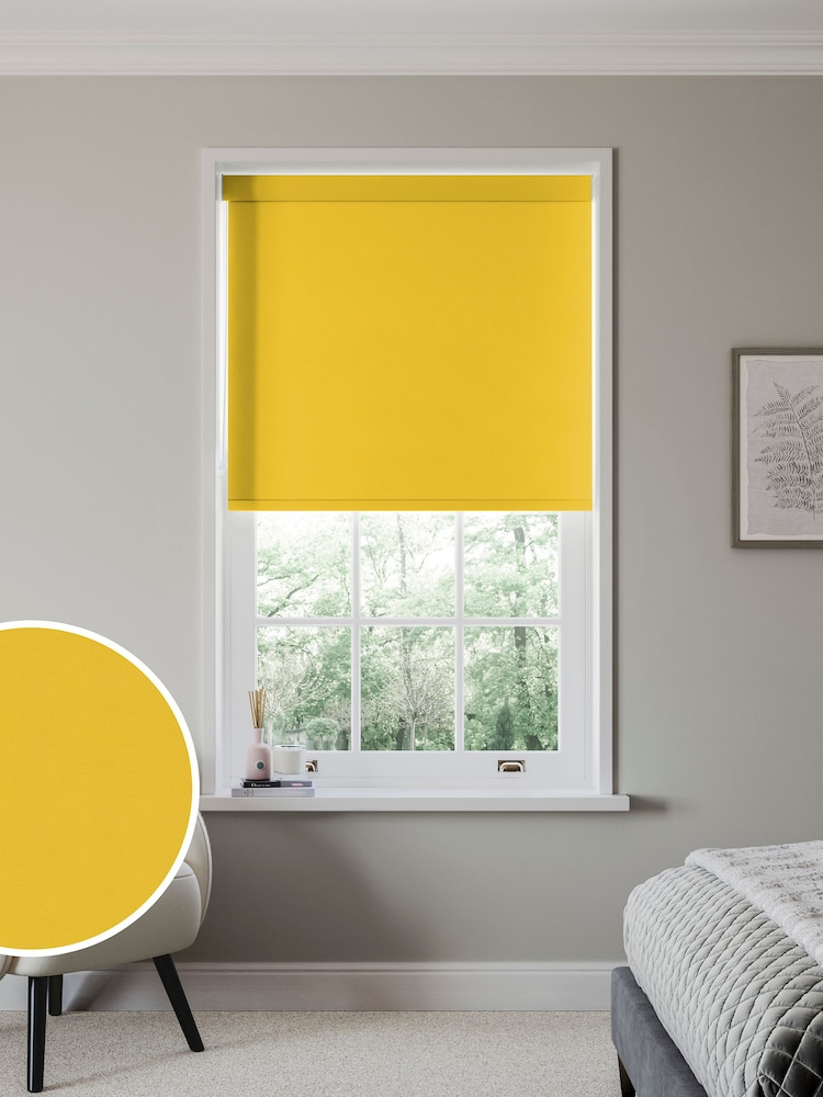Sunflower Yellow Glow Made to Measure Blackout Roller Blind - Image 1 of 6