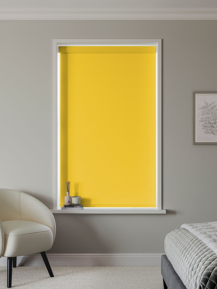 Sunflower Yellow Glow Made to Measure Blackout Roller Blind - Image 2 of 6