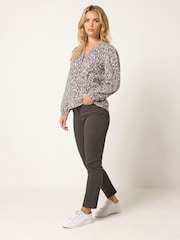 M&Co Brown Petite Straight Leg Jeans - Image 2 of 6