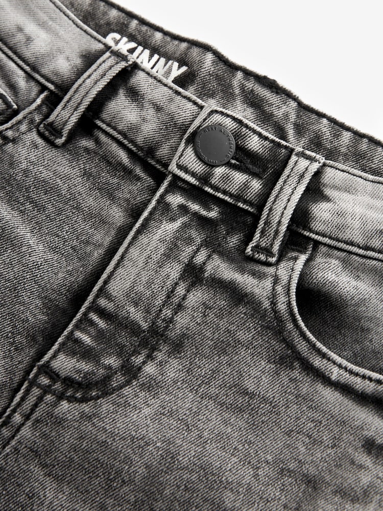 Light Grey Skinny Fit Cotton Rich Stretch Jeans (3-17yrs) - Image 3 of 3