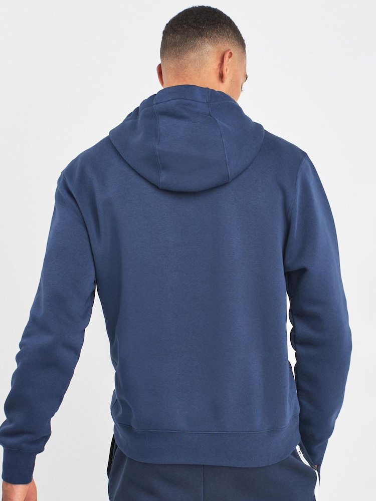 Nike Navy Club Pullover Hoodie - Image 2 of 4