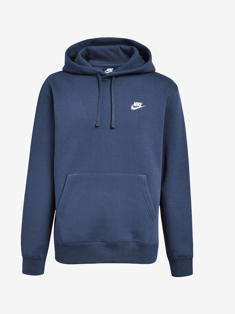 Nike Navy Club Pullover Hoodie - Image 4 of 4
